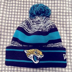 New Era Jacksonville Jaguars Pom Knit Beanie Hat